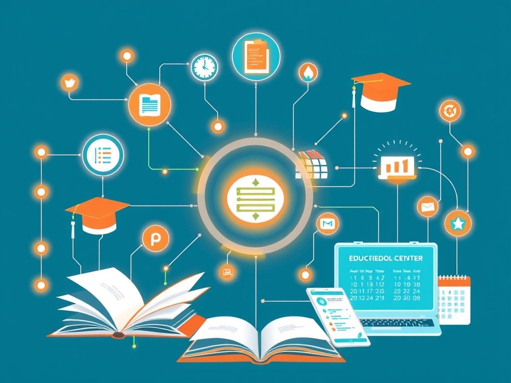 EduGo 教育中心管理系統界面，展示學生學習進度與數據分析功能，提升補習社運營效率